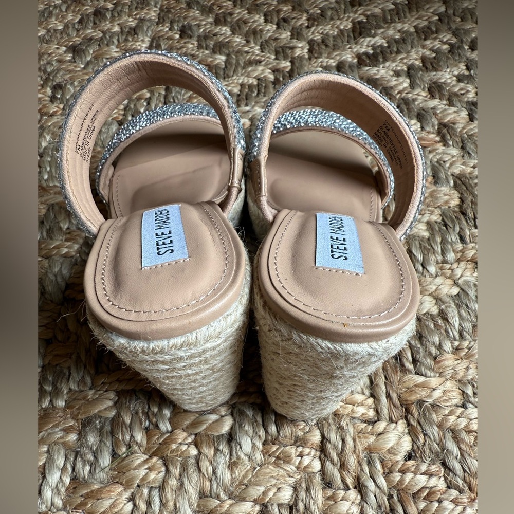 NWOB Steve Madden “Diamond” Espadrille Heeled Sandals - Picture 2 of 6
